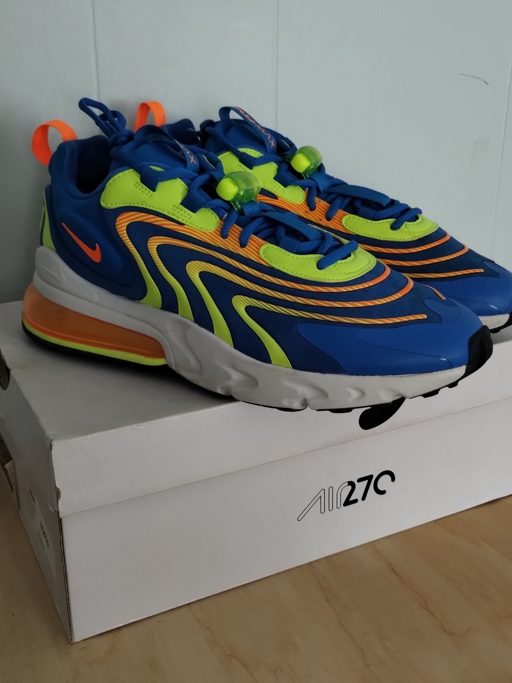 Nike Air Max 270 React ENG Sprite Blue/Neon Green/Orange